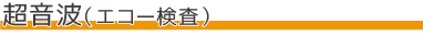 超音波検査(エコー検査)
